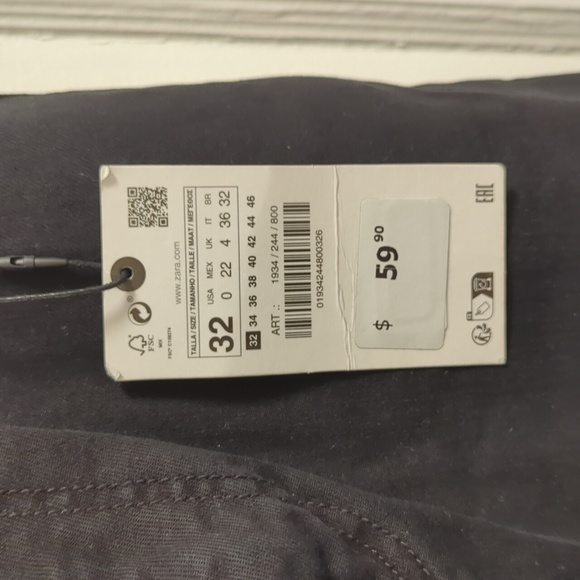 NWT ZARA WIDE LEG BLACK JEAN - Picture 3 of 3